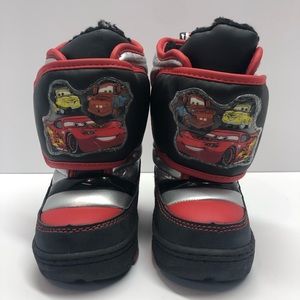 Disney Pixar Cars 2 Lighted Winter Snow Boots Toddler Size 6 Black Red. NWT